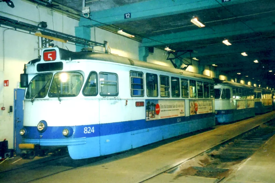 Göteborg Triebwagen 824 "Ulrika Knape" im Depot Rantorget (2005)