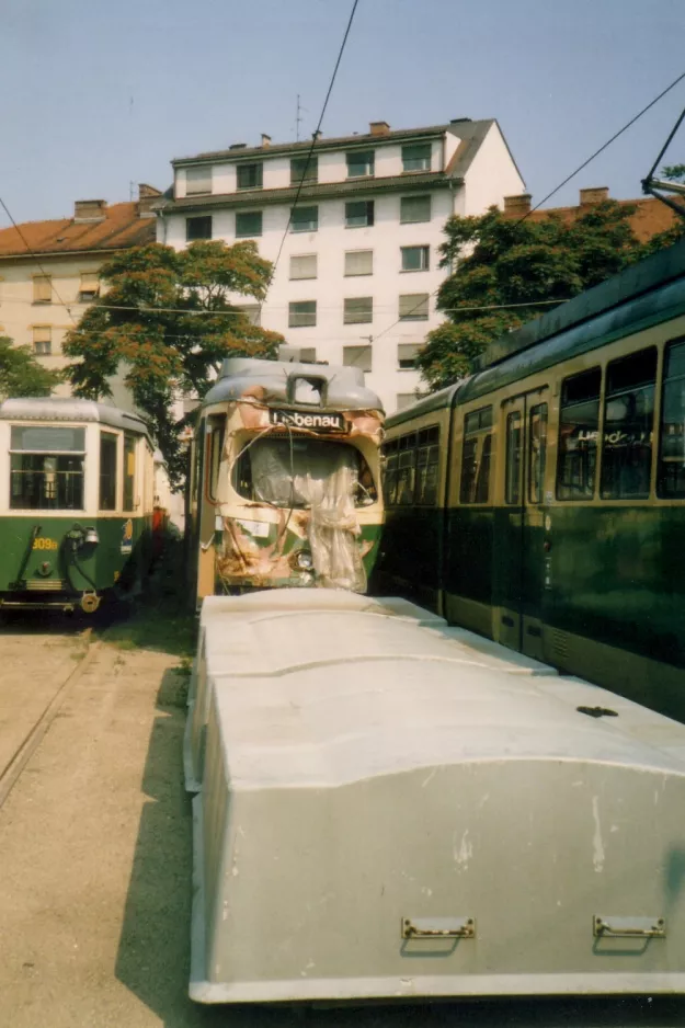 Graz Beiwagen 309B am Depot Steyrergasse 1 (1986)