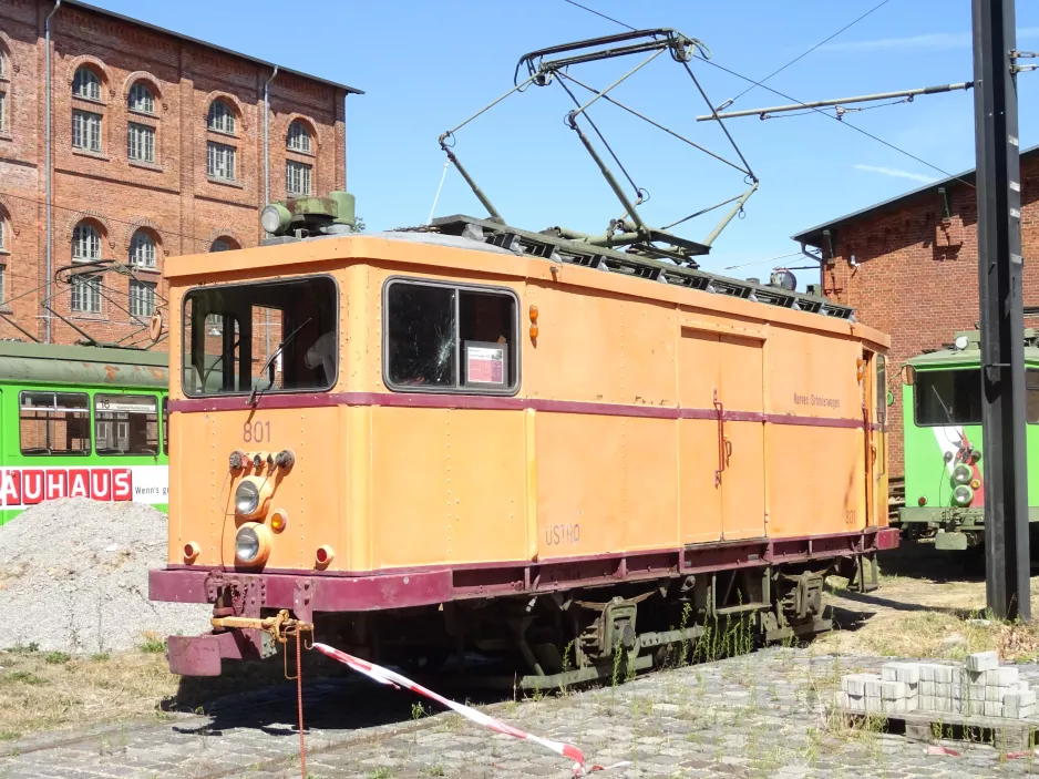 Hannover Arbeitswagen 801 auf der Seitenbahn bei Hannoversches Straßenbahn-Museum (2022)