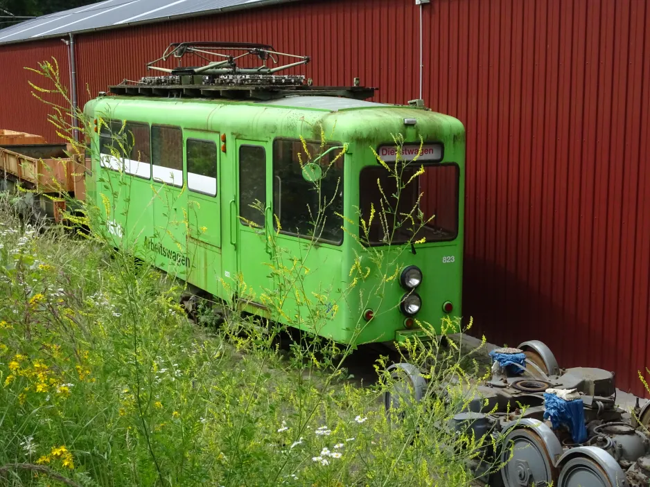 Hannover Arbeitswagen 823 am Hannoversches Straßenbahn-Museum (2024)