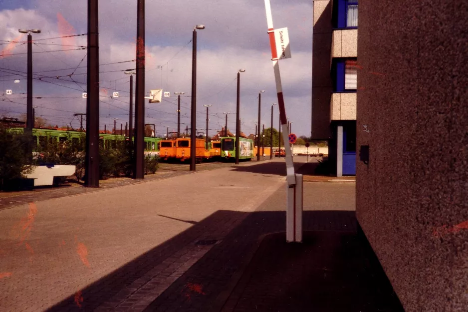 Hannover Arbeitswagen am Depot Döhren/Betriebshof (1990)