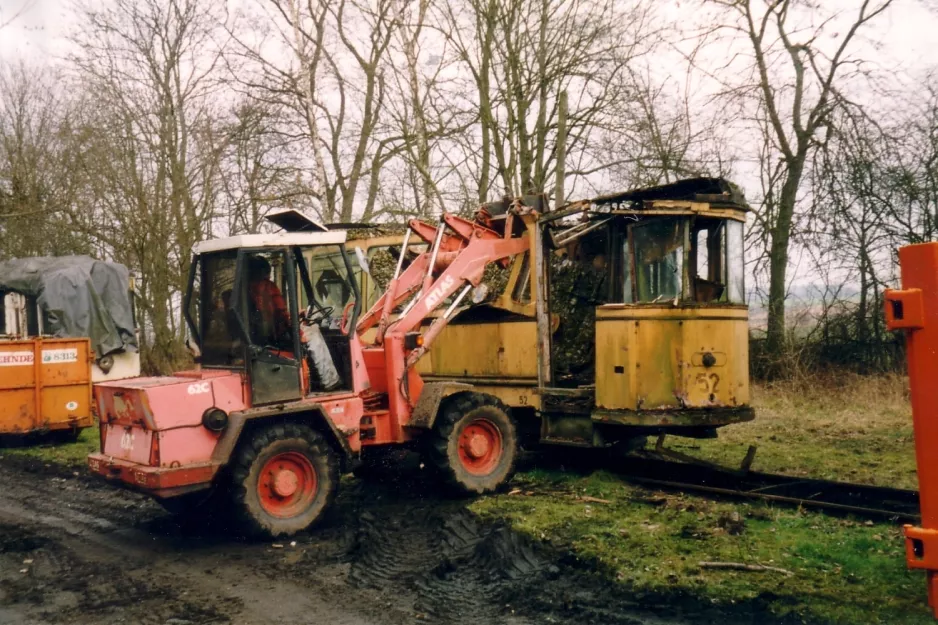 Hannover Beiwagen 52 am Hannoversches Straßenbahn-Museum (2004)