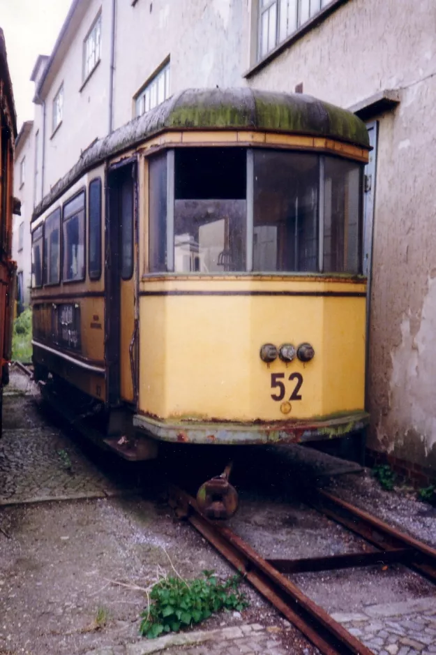 Hannover Beiwagen 52 am Lager- und Abstelhalle (1991)