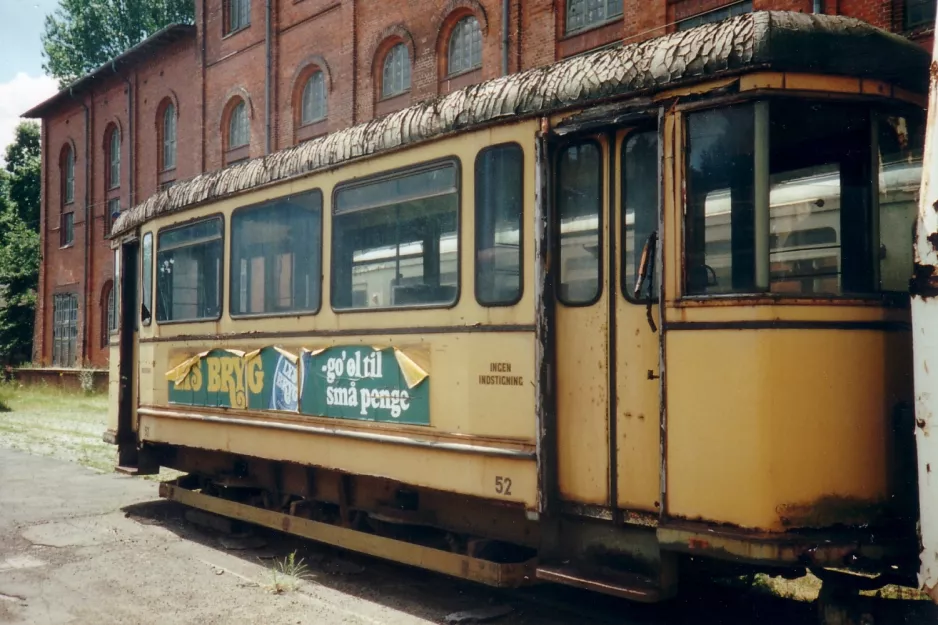 Hannover Beiwagen 52 auf Straßenbahn-Museum (1996)