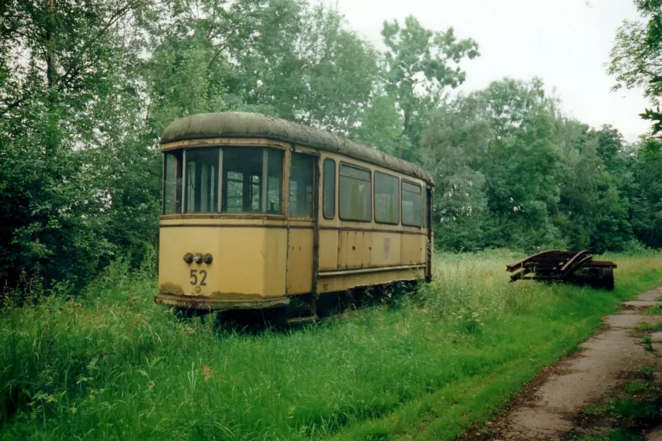 Hannover Beiwagen 52 draußen Straßenbahn-Museum (1998)