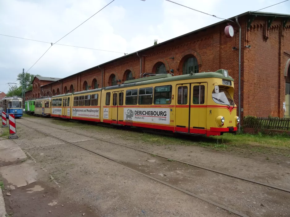 Hannover Gelenkwagen 206 "Berlin" vor Straßenbahn-Museum (2018)