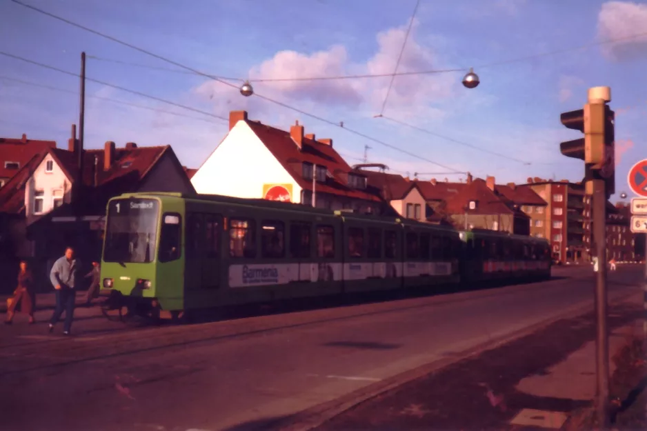 Hannover Straßenbahnlinie 1  am Laatzen / Eichstr. (1986)