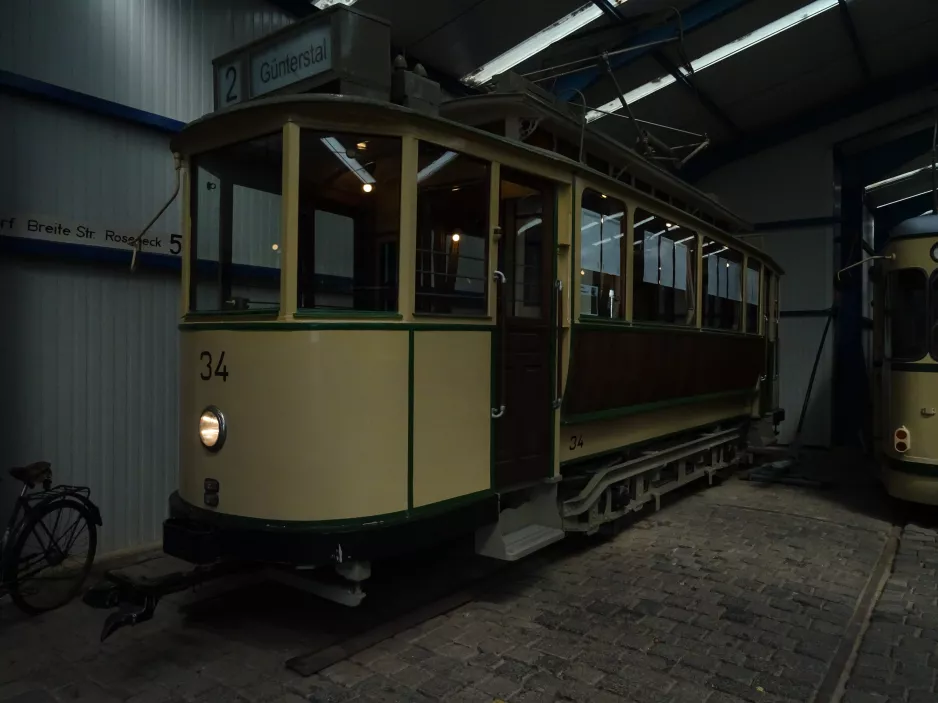 Hannover Triebwagen 34 im Straßenbahn-Museum (2022)