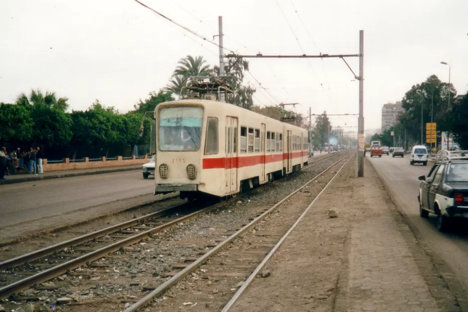 Heliopolis, Kairo Straßenbahnlinie 35  am Abbassiya (2002)