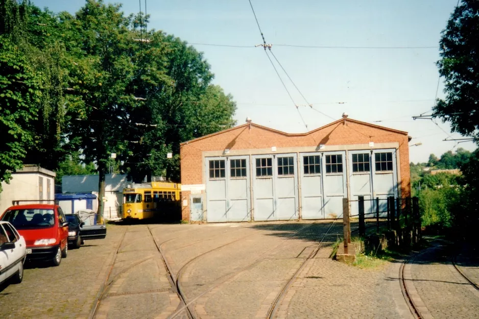 Kassel vor dem Museum Straßenbahnmuseum Kassel, Holländische Straße (1999)