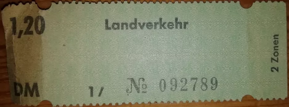 Kinderkarte für Kieler Verkehr (KVAG), die Vorderseite (1979)