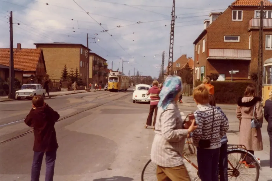 Kopenhagen Straßenbahnlinie 5  draußen Formosavej (1972)