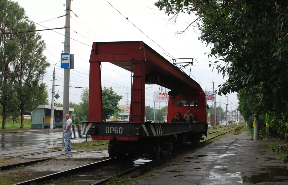 Kramatorsk Arbeitswagen 0060 auf Ordzhonikidze Street (Tsentral'na St) (2012)