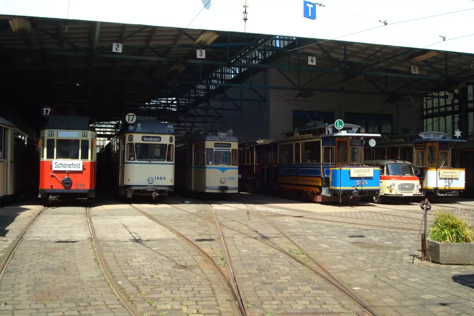 Leipzig Triebwagen 1378 auf Straßenbahnmuseum Leipzig-Möckern (2015)