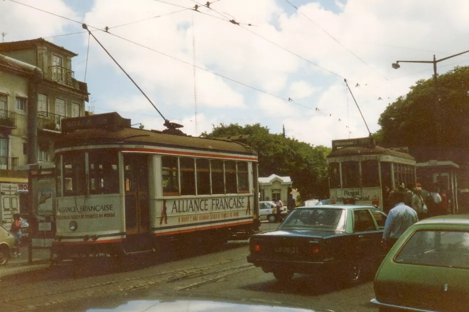 Lissabon Straßenbahnlinie 28E am Graça (1988)