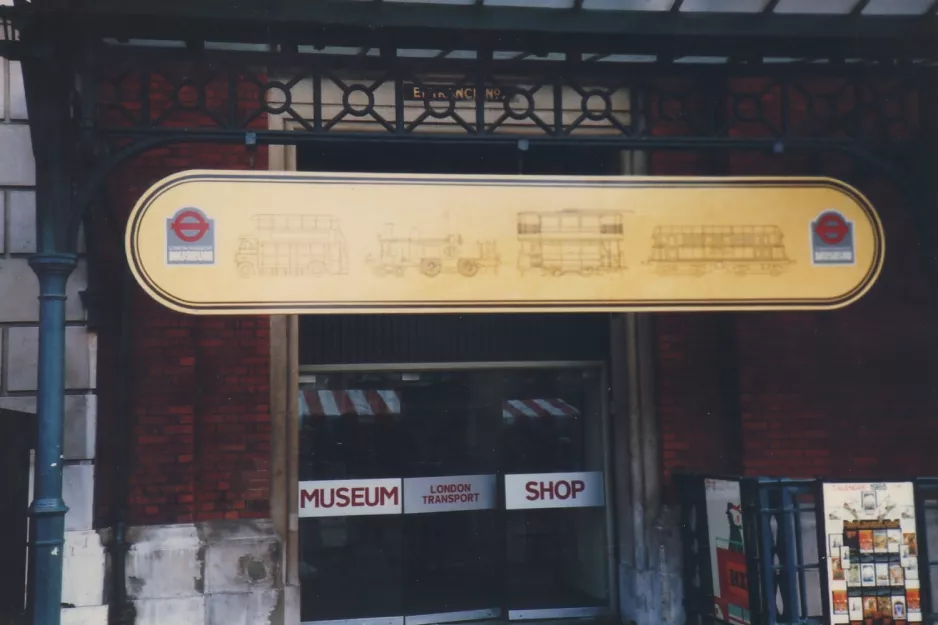 London der Eingang zu London Transport Museum (1985)