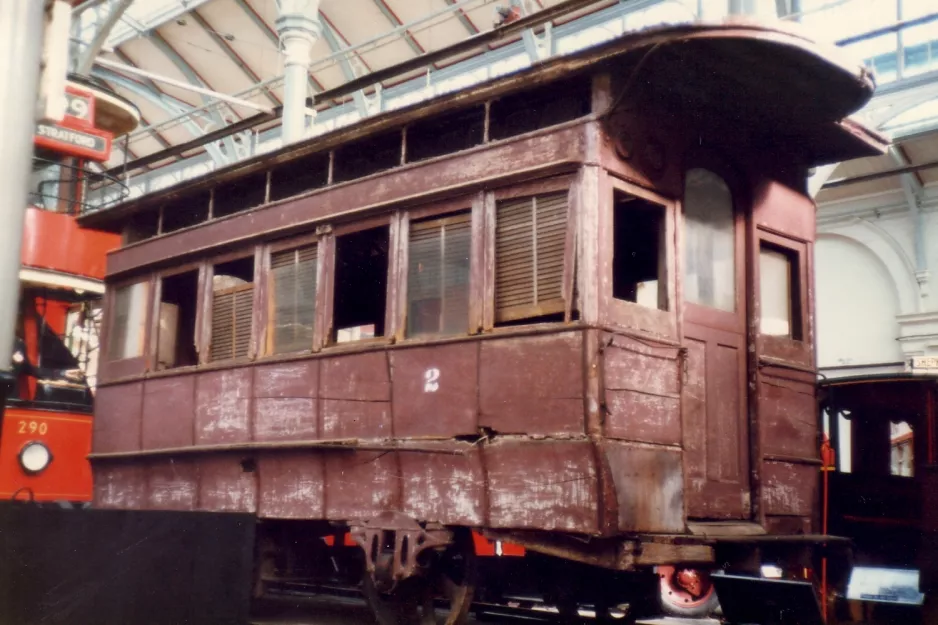 London Pferdestraßenbahnwagen 2 im Covent Garden (1985)