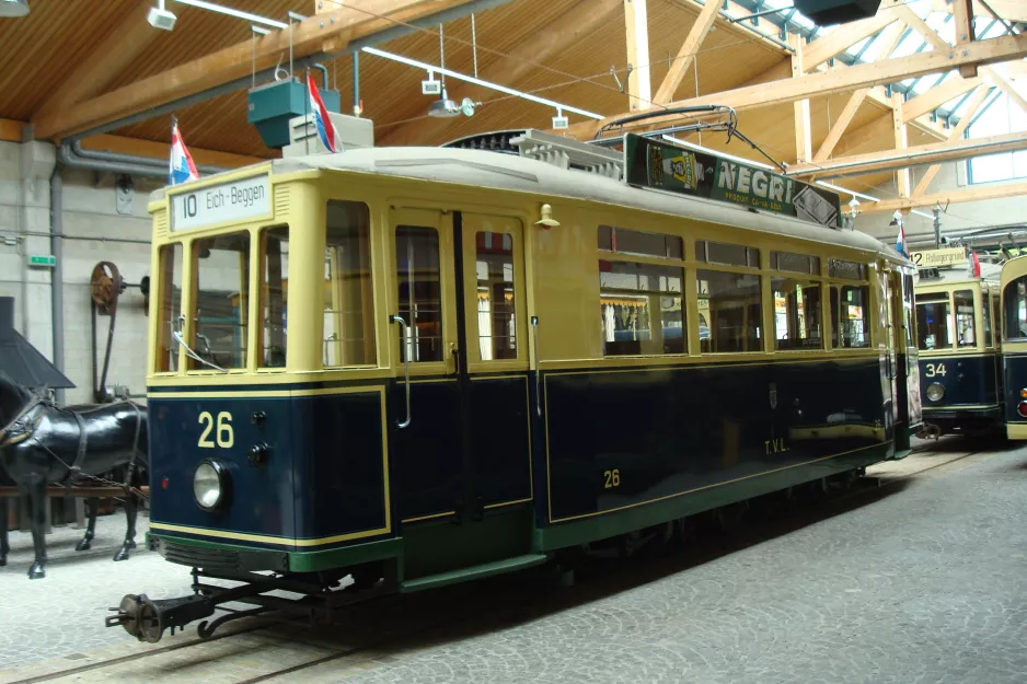Luxemburg Triebwagen 26 auf Tramways Municipaux. Musée des Tramways et des Bus de Luxembourg (2014)