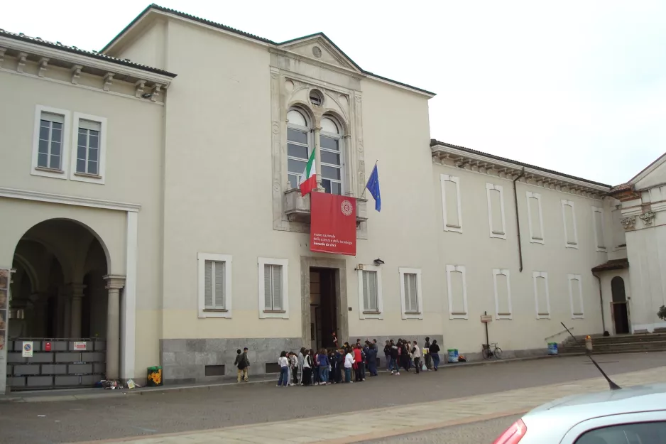 Mailand der Eingang zu Museo Nazionale della Scienza e della Tecnologia Leonardo da Vinci (2009)