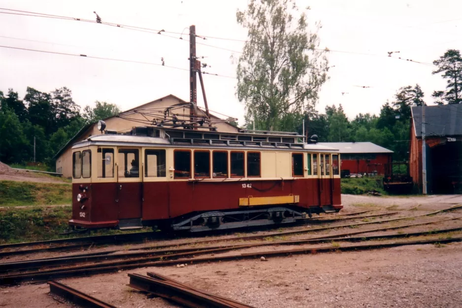 Malmköping Arbeitswagen 1342 auf der Seitenbahn bei Museispårvägen Malmköping (1995)