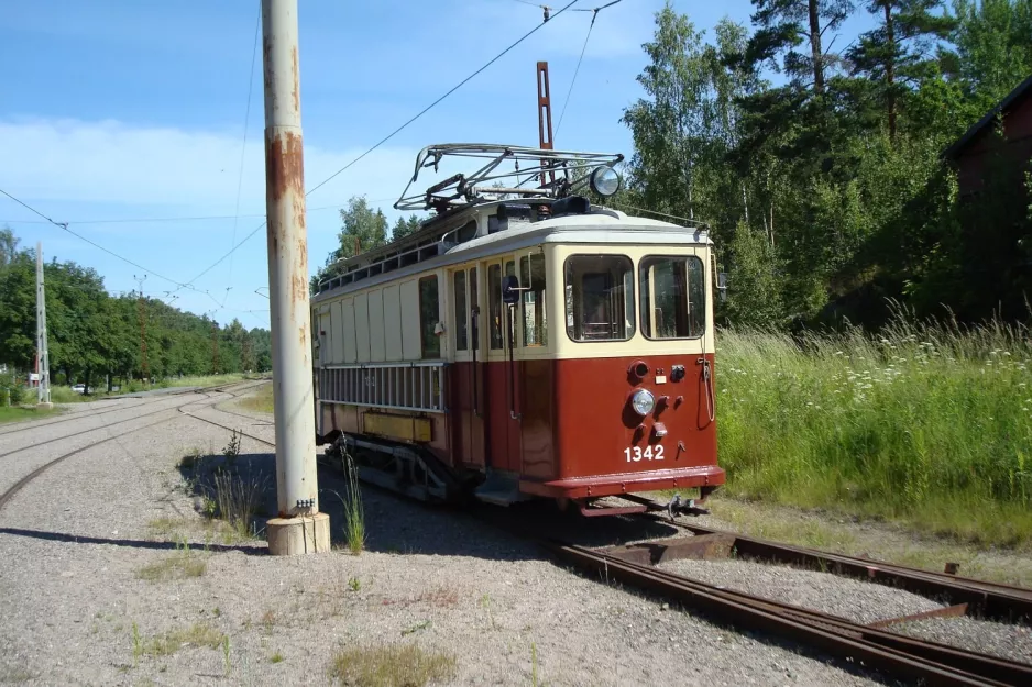 Malmköping Arbeitswagen 1342 auf der Seitenbahn bei Museispårvägen Malmköping (2009)