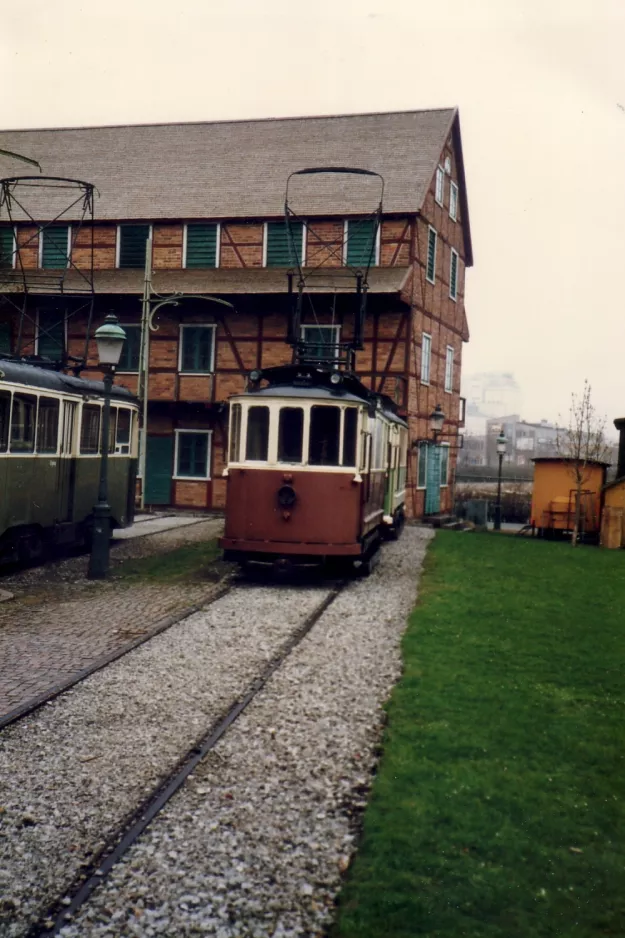 Malmö Arbeitswagen 100 am Teknikens och Sjöfartens Hus (1985)