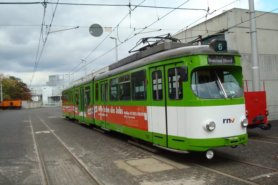 Mannheim Gelenkwagen 518 am Möhlstr. (2009)