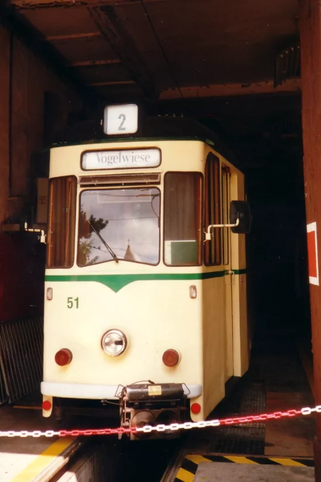 Naumburg (Saale) Triebwagen 51 innen Naumburger Straßenbahn (2001)