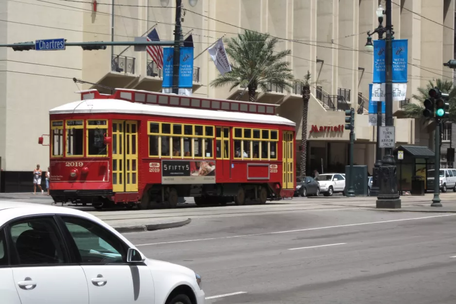 New Orleans Linie 47 Canal Streetcar mit Triebwagen 2019 am Canal / Camp (2010)