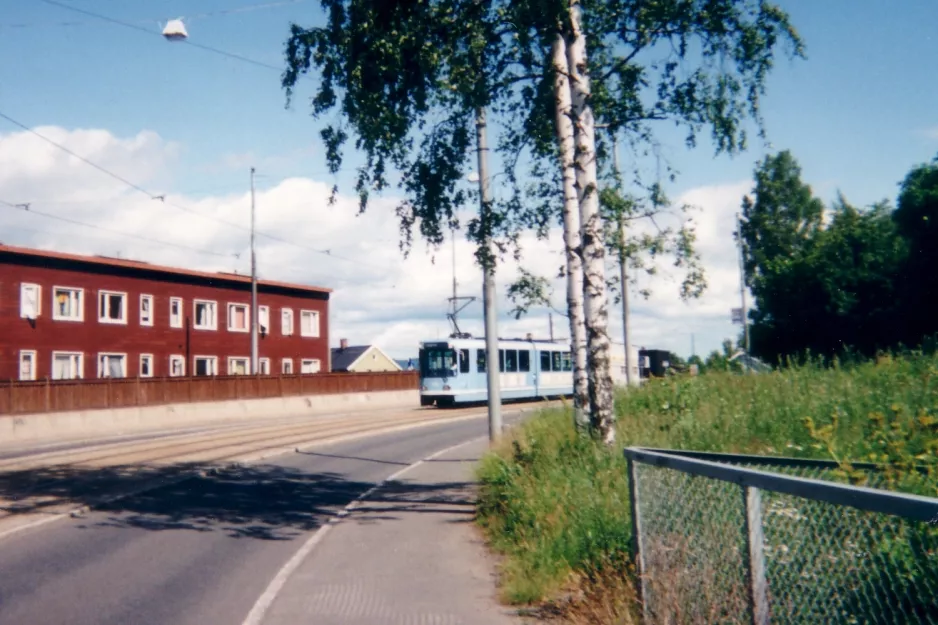 Oslo Straßenbahnlinie 12 auf Grefsenveien (1995)