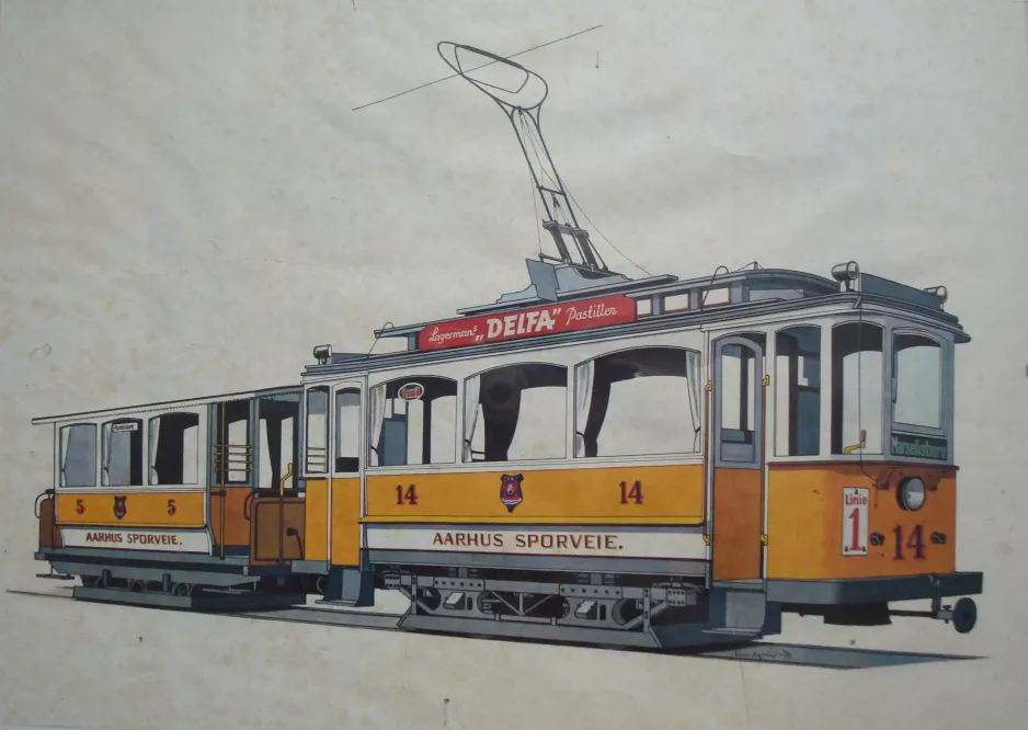 Plakat: Aarhus Triebwagen 14 (1970)