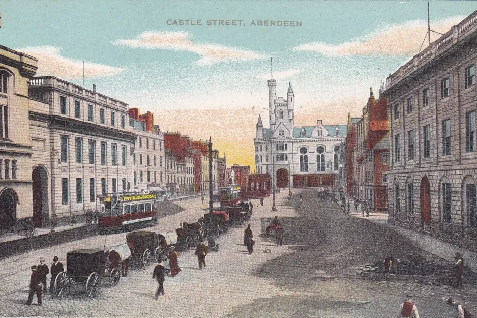 Postkarte: Aberdeen auf Castle Street (1900)