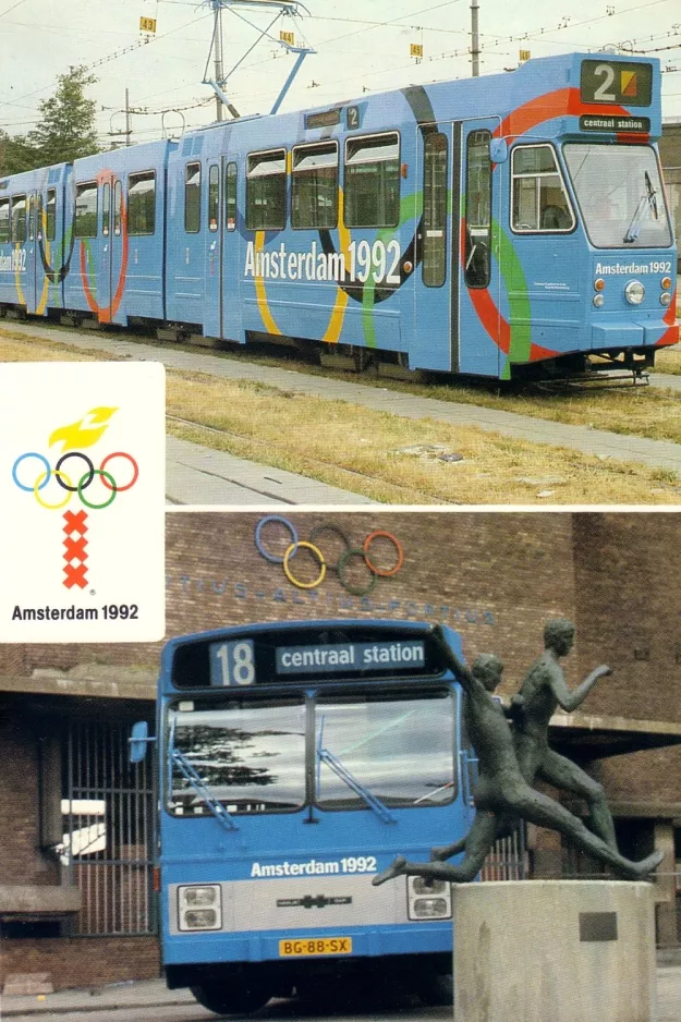 Postkarte: Amsterdam nahe bei Olympisch Stadion (1988)
