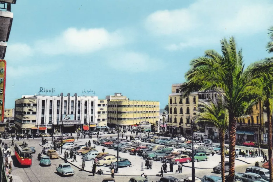 Postkarte: Beirut auf Martyrs Square (1956)