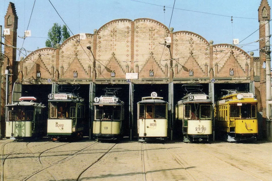 Postkarte: Berlin Pferdestraßenbahnwagen 573 vor Köpenick (1990)