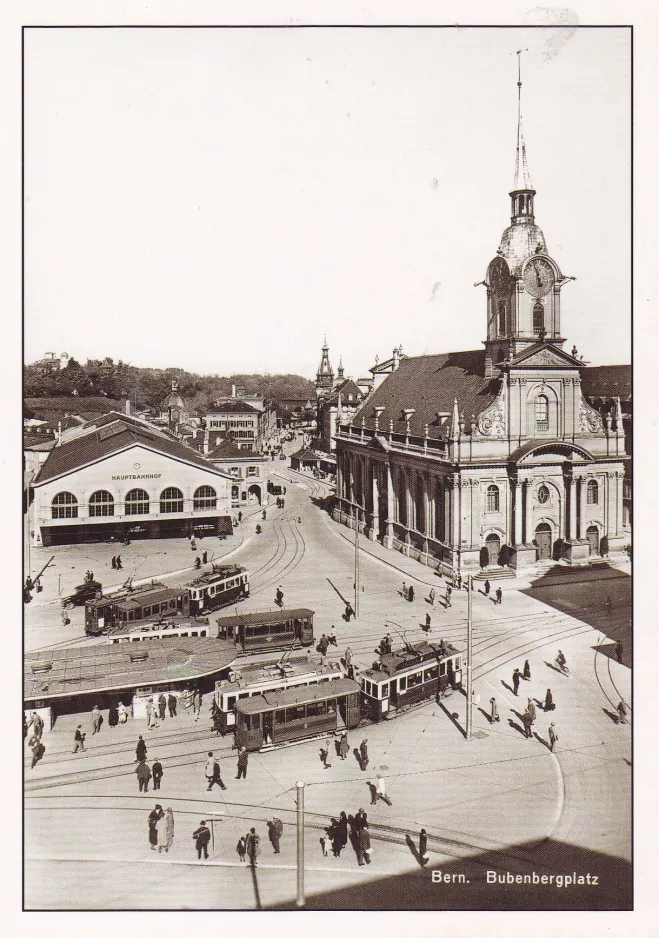 Postkarte: Bern auf Bubenbergplatz (1930-1935)