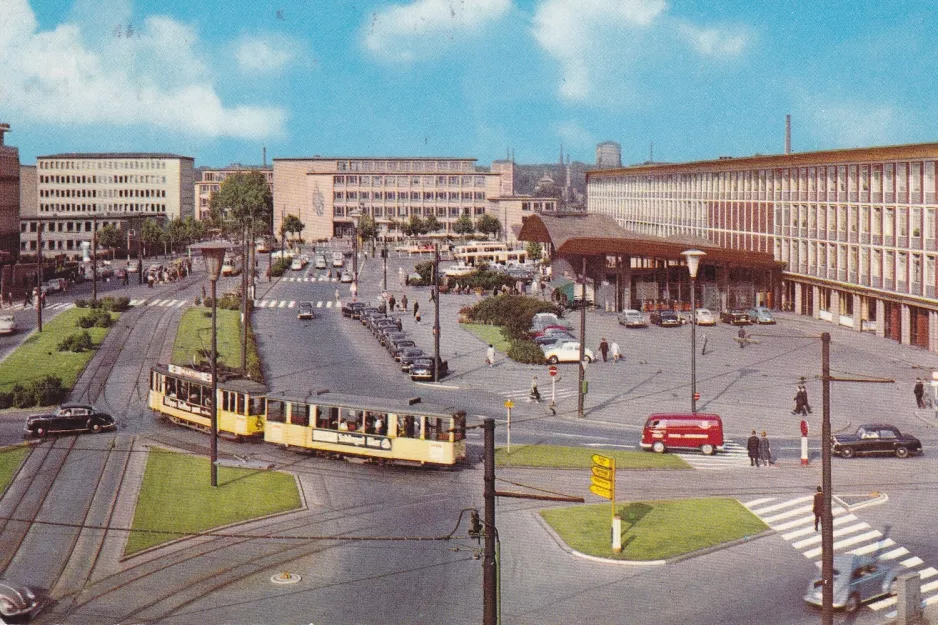 Postkarte: Bochum am Hauptbahnhof (1962)