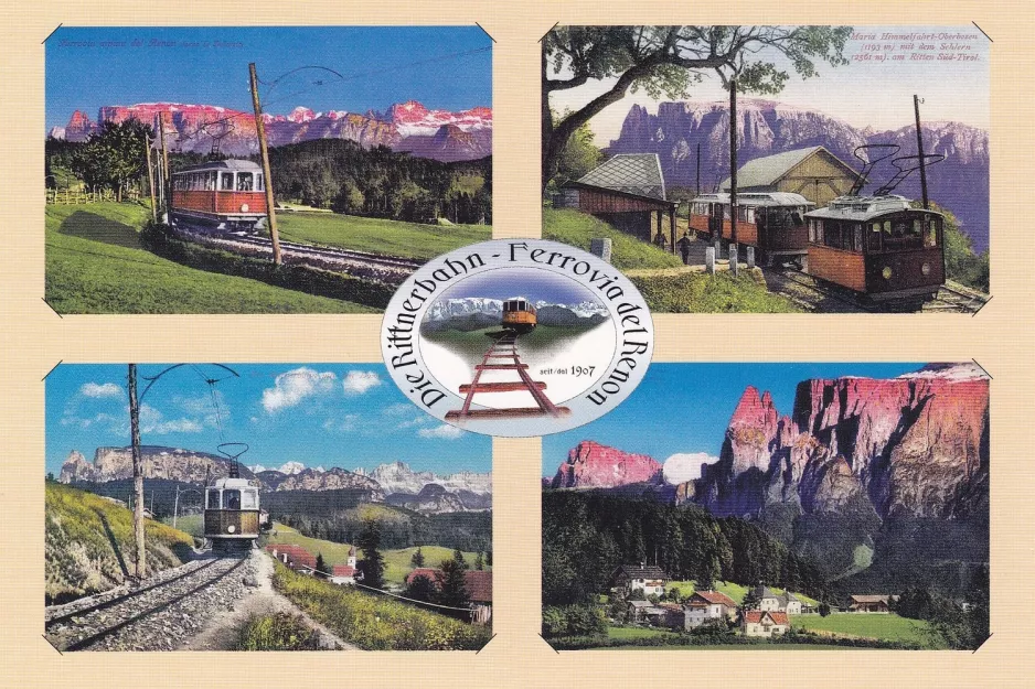 Postkarte: Bozen Regionallinie 160 am Maria Himmelfahrt / Maria Assunta (1907)