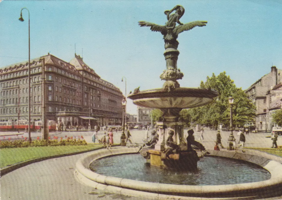 Postkarte: Bratislava auf Hviezdoslavovo námestie (1956)