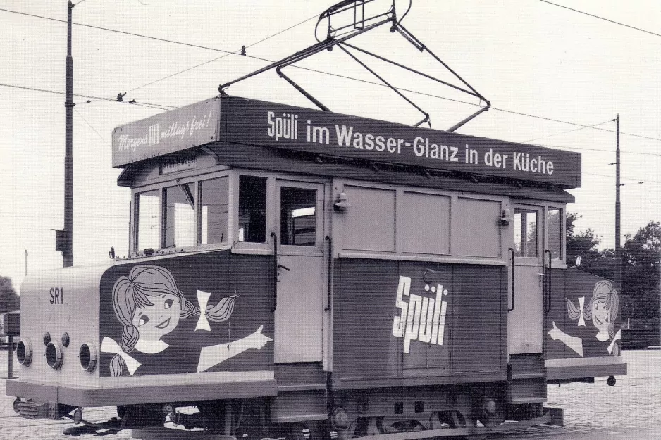 Postkarte: Bremen Arbeitswagen SR1 am Depot BSAG - Zentrum (1960)