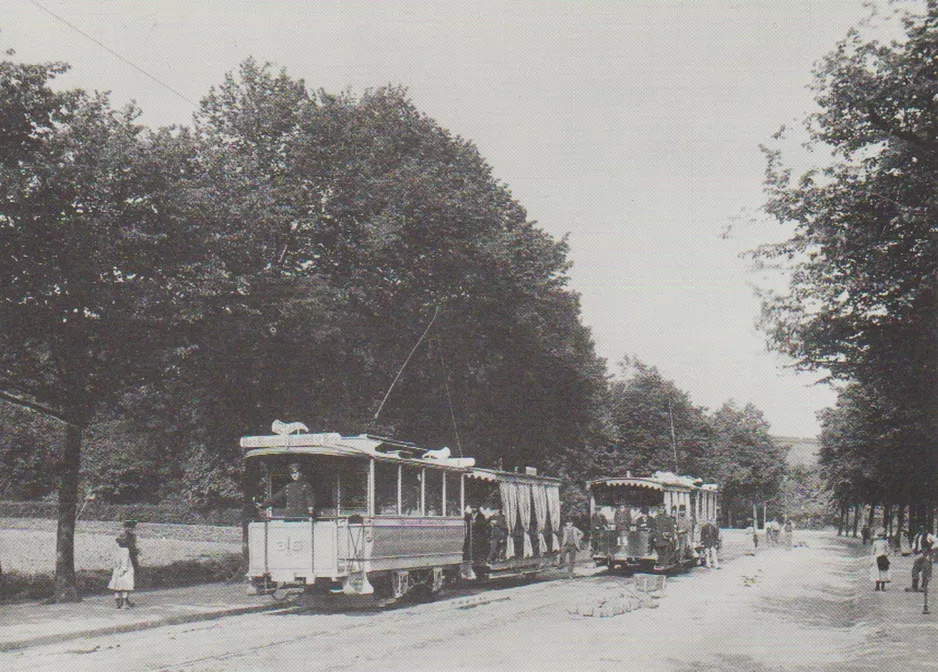 Postkarte: Bremen Triebwagen 36nah Kirchbachstr. (1892)