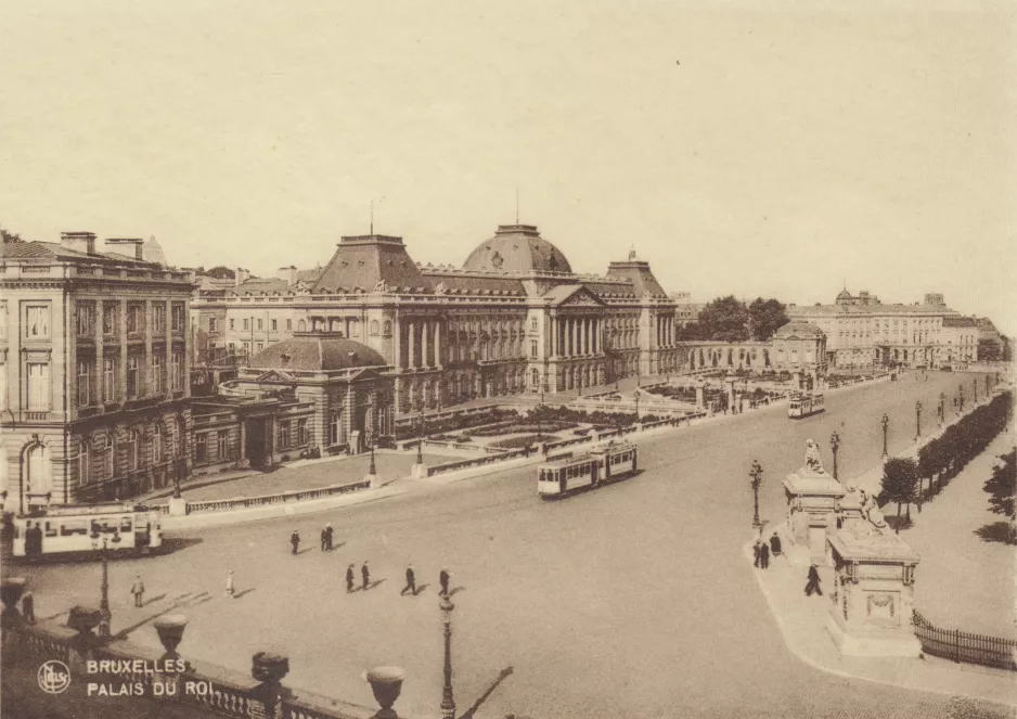 Postkarte: Brüssel draußen Palais du Roi (1928-1934)