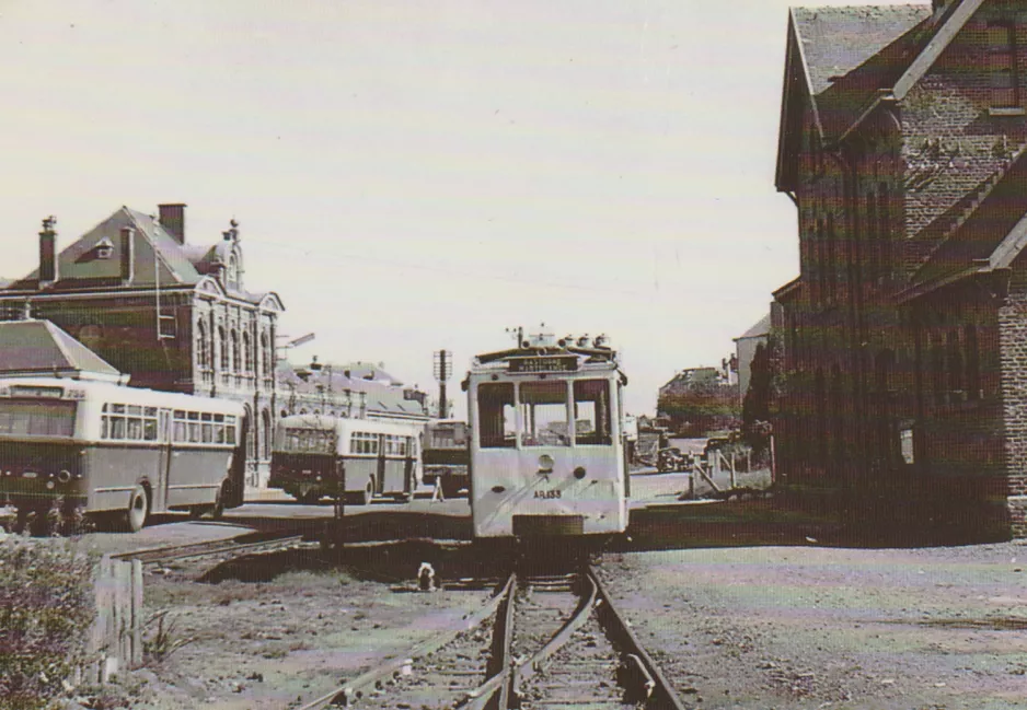 Postkarte: Brüssel Regionallinie 516 mit Triebwagen AR 133 "Francais"nah Bastogne-Sud (1958)