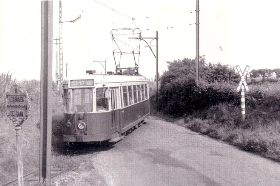 Postkarte: Brüssel Straßenbahnlinie 67 am Wanfercee - Baulet (1960)