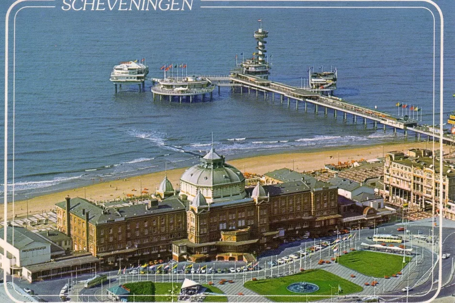 Postkarte: Den Haag nahe bei Luchtopname Pier, Scheveningen (1980)