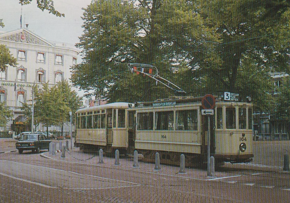 Postkarte: Den Haag Regionallinie 3 mit Triebwagen 164 auf Lange Voorhout (1979)