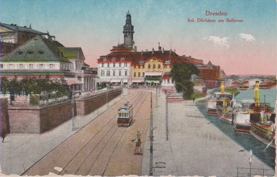 Postkarte: Dresden auf Bellevue (1917)