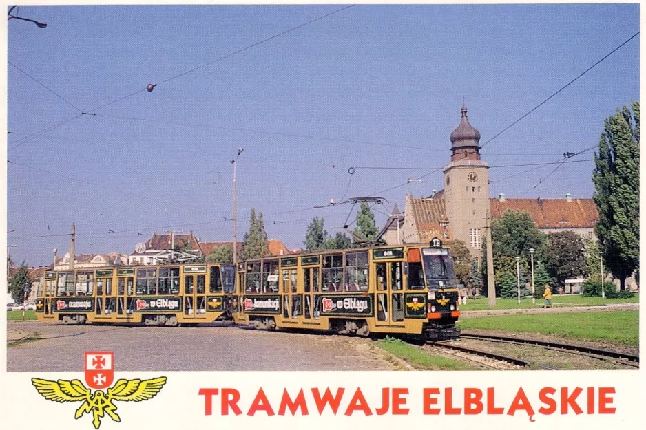 Postkarte: Elbląg Zusätzliche Linie 1 auf ulica Browarna (1990)