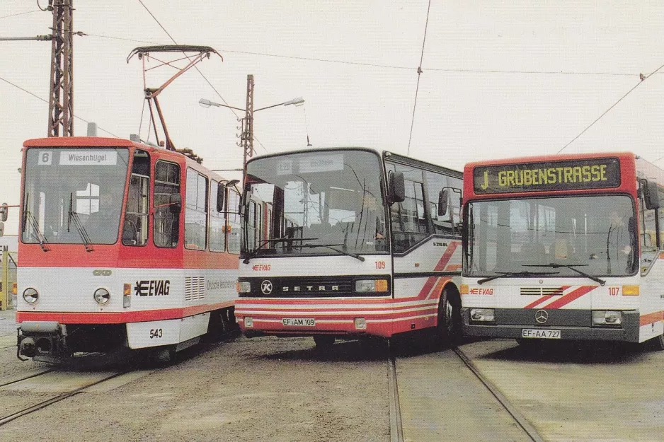 Postkarte: Erfurt Gelenkwagen 543 am Magdeburger Allee (1992)