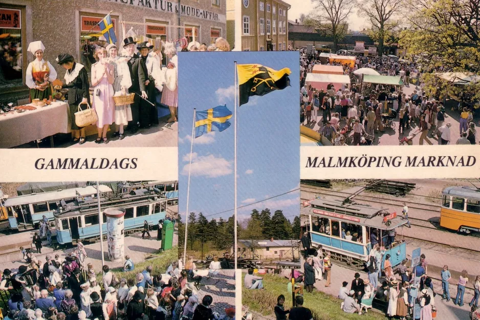 Postkarte: Gammeldags Malmköping marknad
 (1970)